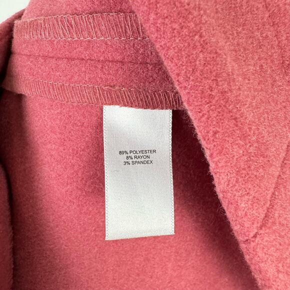 Valette Light Strawberry Red Felt Asymmetrical Side Zip Sleeveless Shift Dress - Picture 7 of 8